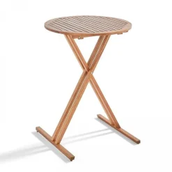 Online RETIF Ensemble Mange Debout Pliant +2 Tabourets Hauts En Bois D'Eucalyptus 80X80X110Cm