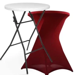 Online RETIF Ensemble Mange-Debout + Housse Bordeaux Acier Rekkem 80 X 110 Cm