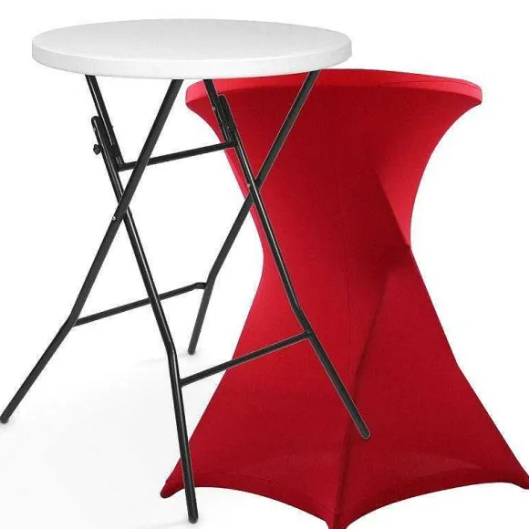 Clearance RETIF Ensemble Mange-Debout + Housse Rouge Acier Rekkem 80 X 110 Cm