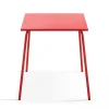 Shop RETIF Ensemble Table D'Exterieur Et 4 Chaises En M Tal Rouge