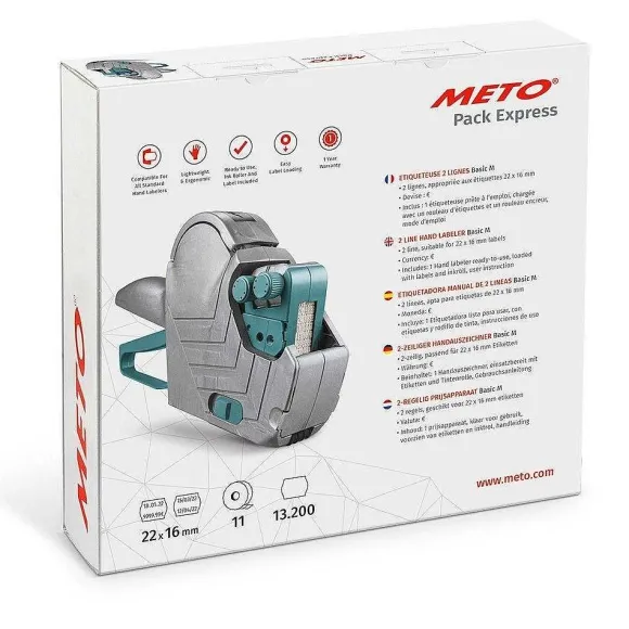 Shop RETIF Etiqueteuse Pack Express Meto - 2 Lignes 22X16Mm