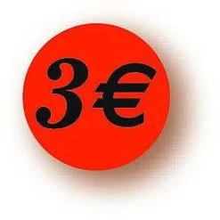 Sale RETIF Etiquette Adh Sive En Papier 3 Rouge Diam Tre 3,6Cm Par 500