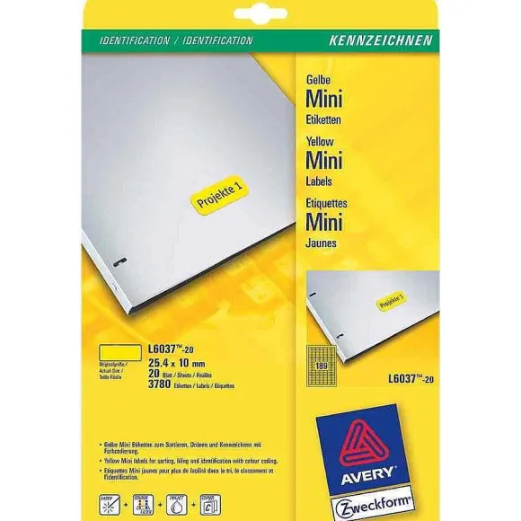 New RETIF Etiquettes, 25,4 X 10 Mm, Rouge - Par 3780