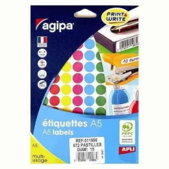 Clearance RETIF Etiquettes Adh Sives Couleurs Assorties Diam.15Mm Par 672