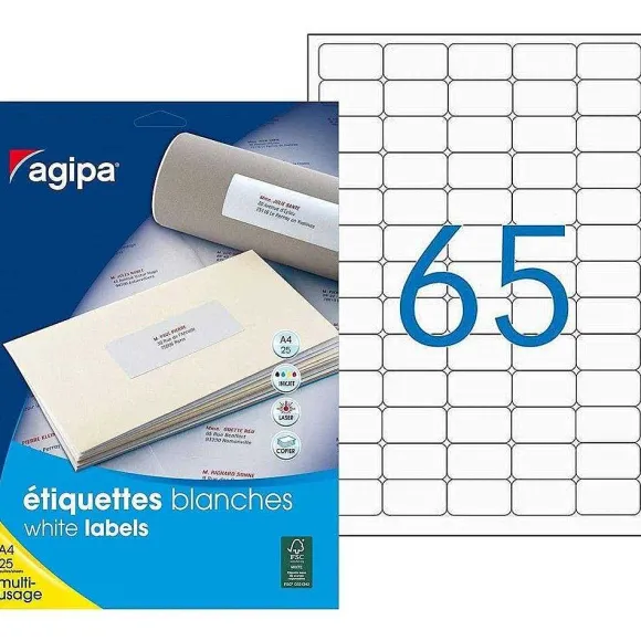 Best RETIF Etui De 1625 Etiquettes Multi Usage 38,1 Cm X 21,2Cm Blanc