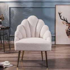 Discount RETIF Fauteuil Blanc Design Pieds Metal 63 X 60 X 89Cm