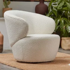Shop RETIF Fauteuil Cosy En Bouclette Blanc
