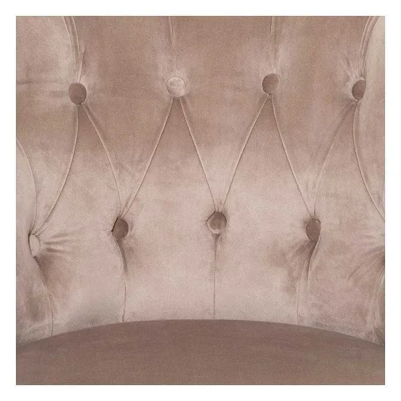 Best RETIF Fauteuil Crapaud En Velours Gristaupe Et Pieds En Bois