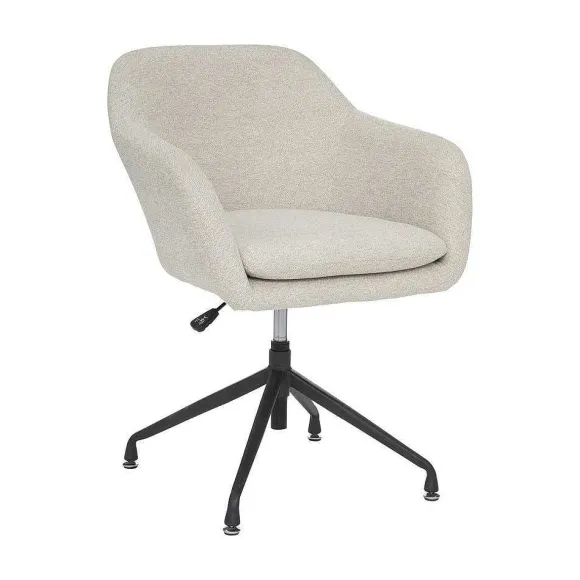 Cheap RETIF Fauteuil De Bureau Pivotant Tissu Beige Lin Et Pieds En M Tal
