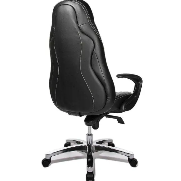 Discount RETIF Fauteuil De Direction Baquet Avec Coutures Surpiqu Es En Cuir Coloris Noir