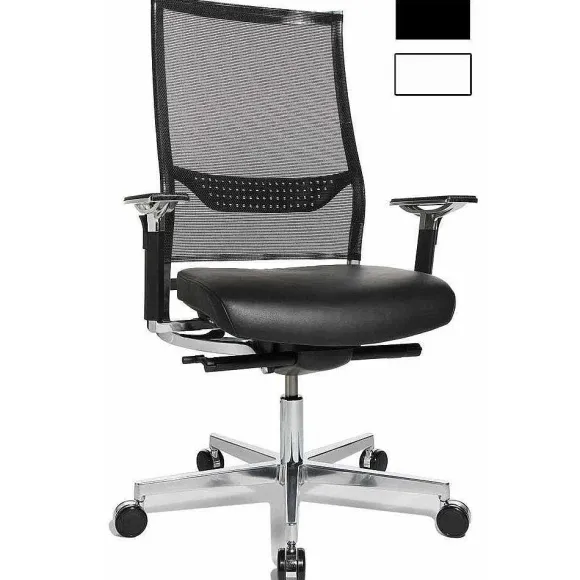 Best RETIF Fauteuil De Direction Design Et Ergonomique Chrom Avec Support Lombairec- Noir
