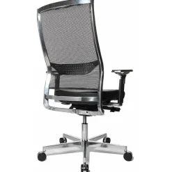 Best RETIF Fauteuil De Direction Design Et Ergonomique Chrom Avec Support Lombairec- Noir