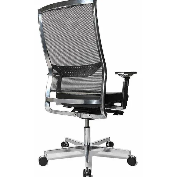 Best RETIF Fauteuil De Direction Design Et Ergonomique Chrom Avec Support Lombairec- Noir