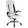 Clearance RETIF Fauteuil De Direction En Pu Blanc Et Noir. Accoudoirs Relevables