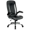 Shop RETIF Fauteuil De Direction En Pu Noir Et Blanc. Accoudoirs Relevables