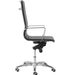 Fashion RETIF Fauteuil De Direction Noir Et Finitions Chrom Es