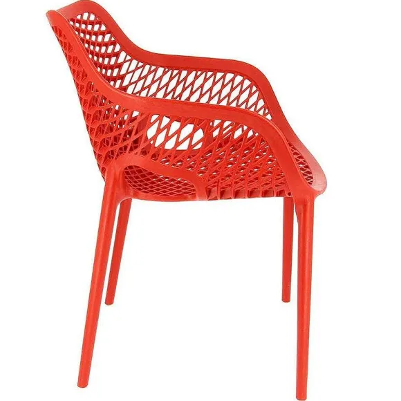 Cheap RETIF Fauteuil Empilable D'Ext Rieur En Polypropyl Ne Air Coloris Rouge Par 4