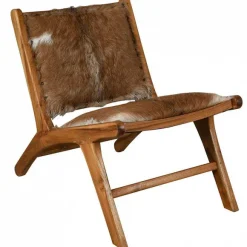 Sale RETIF Fauteuil En Teck Et En Peau De Ch Vre 52X79X69 H Si Ge 42