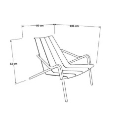 Sale RETIF Fauteuil Lounge Empilable Fleole En Aluminium Couleur Terracotta