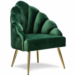 Fashion RETIF Fauteuil Lounge Vert Design, Pieds En M Tal, 63 X 60 X 89 Cm