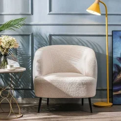 Fashion RETIF Fauteuil Scandinave Blanc Design Pieds M Tal 75X70X80Cm