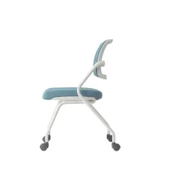 Cheap RETIF Fauteuil Visiteur Assise En Tissu Et Dossier R Sille Basculant Bleu