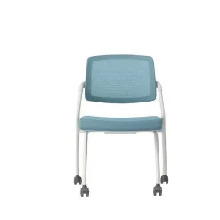 Cheap RETIF Fauteuil Visiteur Assise En Tissu Et Dossier R Sille Basculant Bleu
