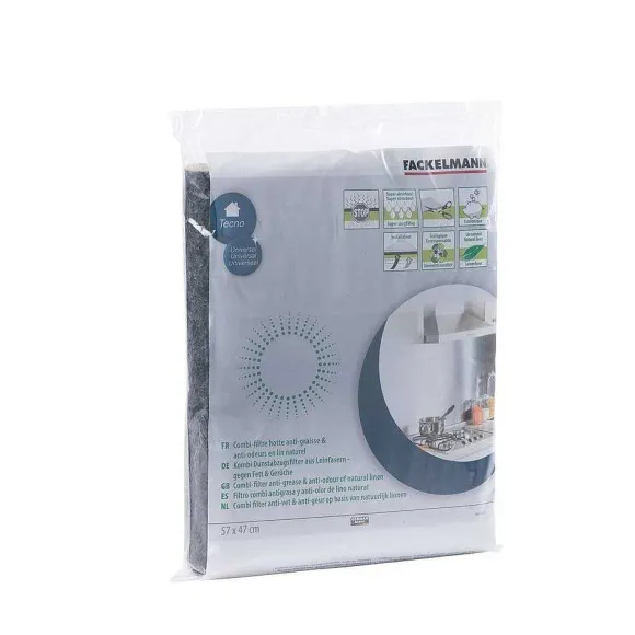 New RETIF Filtre Pour Hotte Lin Naturel Combin Charbon Actif Fackelmann