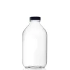 Best Sale RETIF Flacon 500 Ml Transparent Col Large En Verre Avec Bouchon Noir Lot De 3