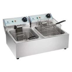 Sale RETIF Friteuse Acier Inox 2 Bacs 10 Litres Cuve Amovible Professionnelle