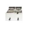 Flash Sale RETIF Friteuse Double Cuve 10 Litres Avec Couvercle Inox Sans Robinet De Vidange