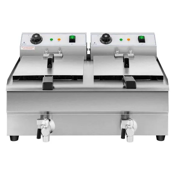 Shop RETIF Friteuse Lectrique Professionnelle Restaurant 2X10 Litres Robinets De Vidan