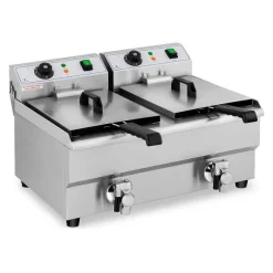 Shop RETIF Friteuse Lectrique Professionnelle Restaurant 2X10 Litres Robinets De Vidan