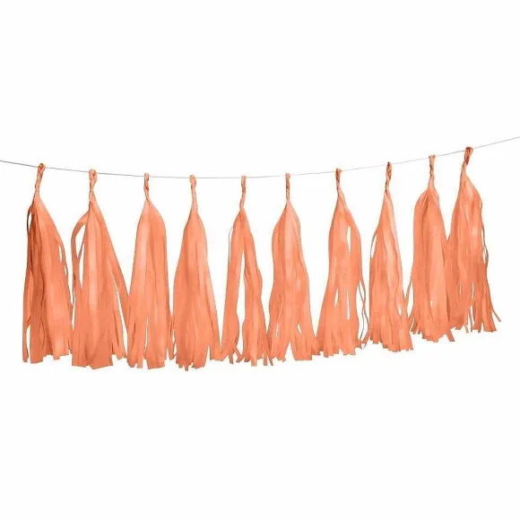 Flash Sale RETIF Guirlande 20 Tassels 34 Cm Corail - Par 6 Lots De 1