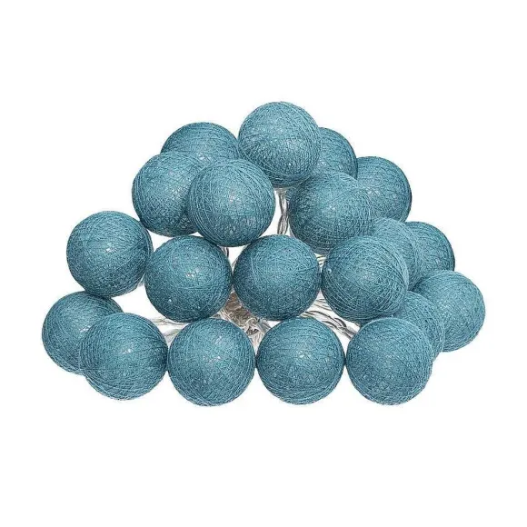 Cheap RETIF Guirlande D Corative Lumineuse 20 Led Boules En Coton Bleu 6Xl 435Cm