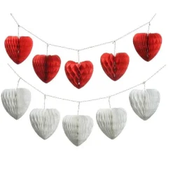 Discount RETIF Guirlande De Coeurs En Papier 2 Coloris Possibles Rouge / Blanc