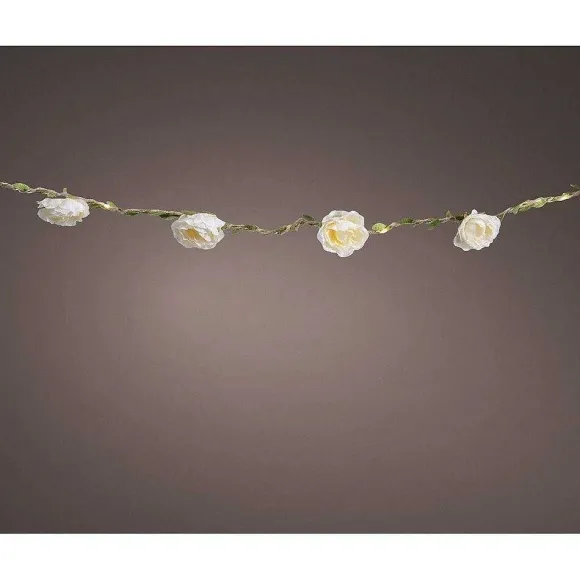 Fashion RETIF Guirlande De Roses Ivoires 30 Micro Led L 150 Cm