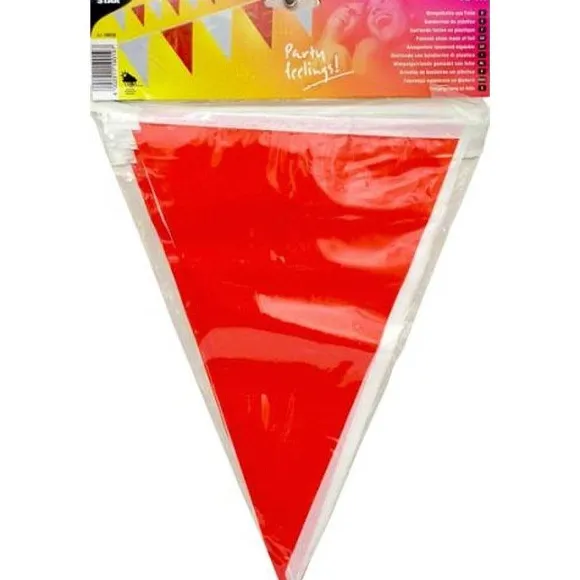 Shop RETIF Guirlande Fanion Plastique 10M Rouge/Blanc R Sistant Aux Intemp Ries Par 5