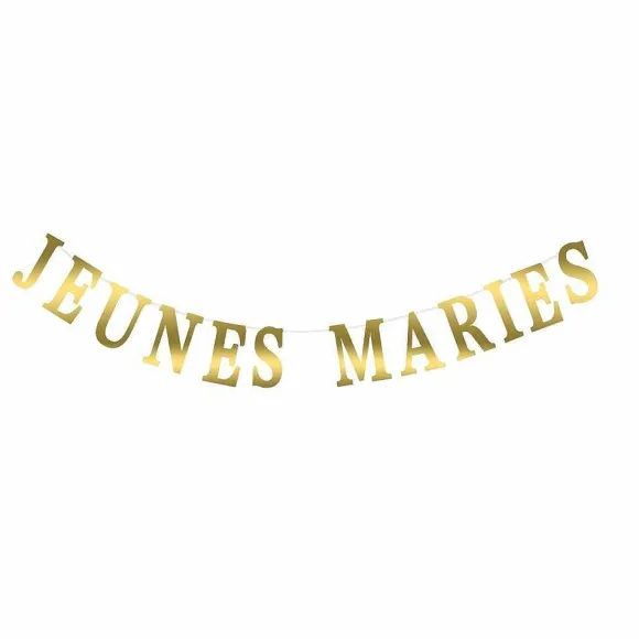 Online RETIF Guirlande Lettre Jeunes Maries Or 2.50 M Ht 16 Cm - Par 6 Lots De 1