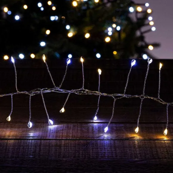 New RETIF Guirlande Lumineuse Boa 5 M Tres 400 Microled Blanc Mixte 8 Jeux De Lumi Re