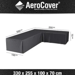 Outlet RETIF Housse Pour Ensemble De Mobilier D'Angle 330X255X100Xh70 Droite