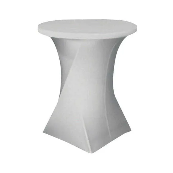 Shop RETIF Housse Pour Table Ronde Mange Debout Nimes 80X110Cm - Blanche