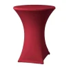 New RETIF Housse Table Haute ''Samba'' Avec Habillage Plateau H800 - 850 Mm Rouge Bordeaux