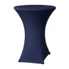 Sale RETIF Housse Table Haute ''Samba'' Avec Habillage Plateau H800 - 850 Mm Bleu Marine