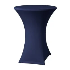 Sale RETIF Housse Table Haute ''Samba'' Avec Habillage Plateau H800 - 850 Mm Bleu Marine