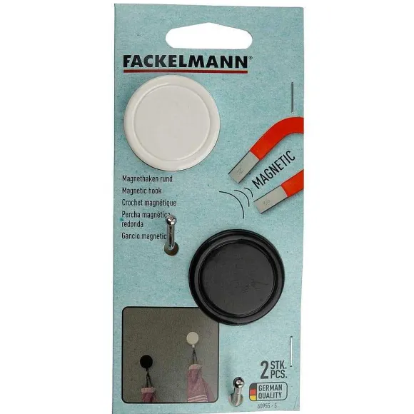 Clearance RETIF Lot De 2 Crochets Muraux Magn Tiques Fackelmann Tecno