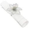 Cheap RETIF Lot De 2 Ronds De Serviette Fleur De Poinsettia Argent E