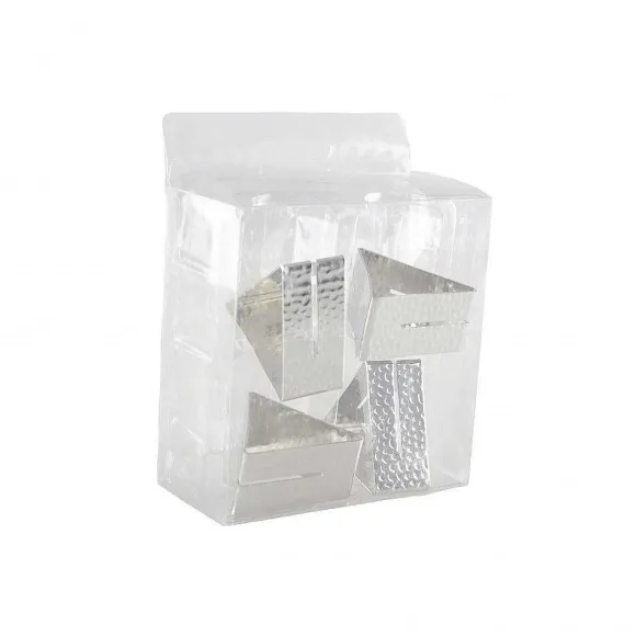 Clearance RETIF Lot De 4 Ronds De Serviette Triangle Martele Argent