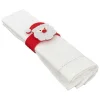 Clearance RETIF Lot De 2 Ronds De Serviette P Re No L En Feutrine Rouge Et Blanche