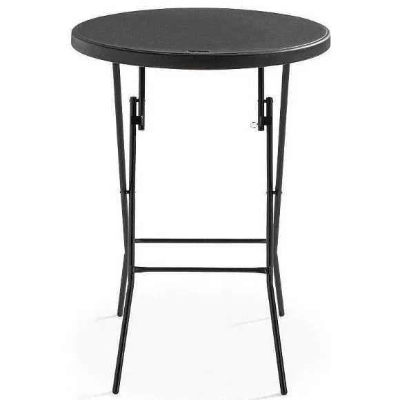 Shop RETIF Mange-Debout Hdpe Rond Noir Rekkem 80X110 Cm